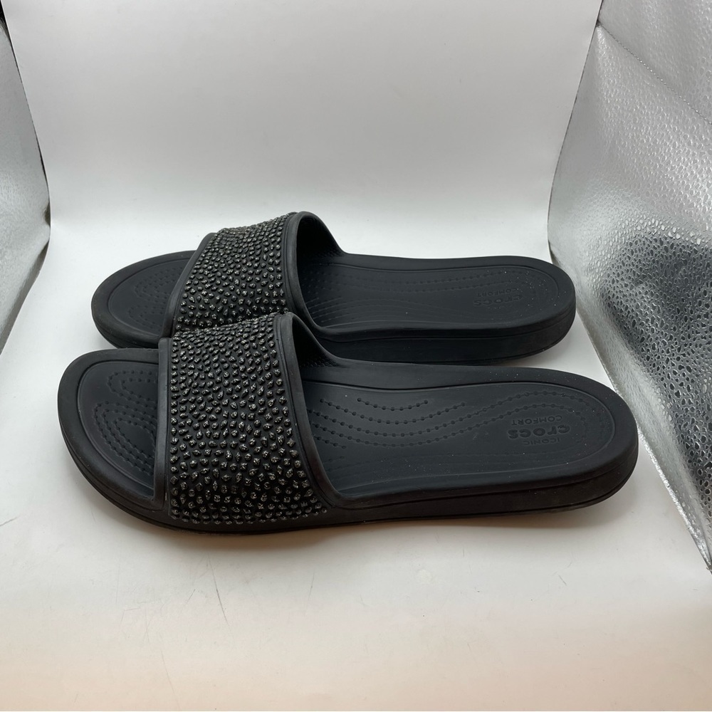 Crocs Diamente bedazzled slide sandals women’s 11